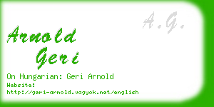 arnold geri business card